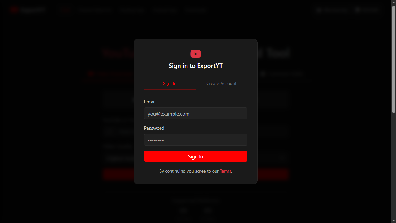 Export-YT Main App